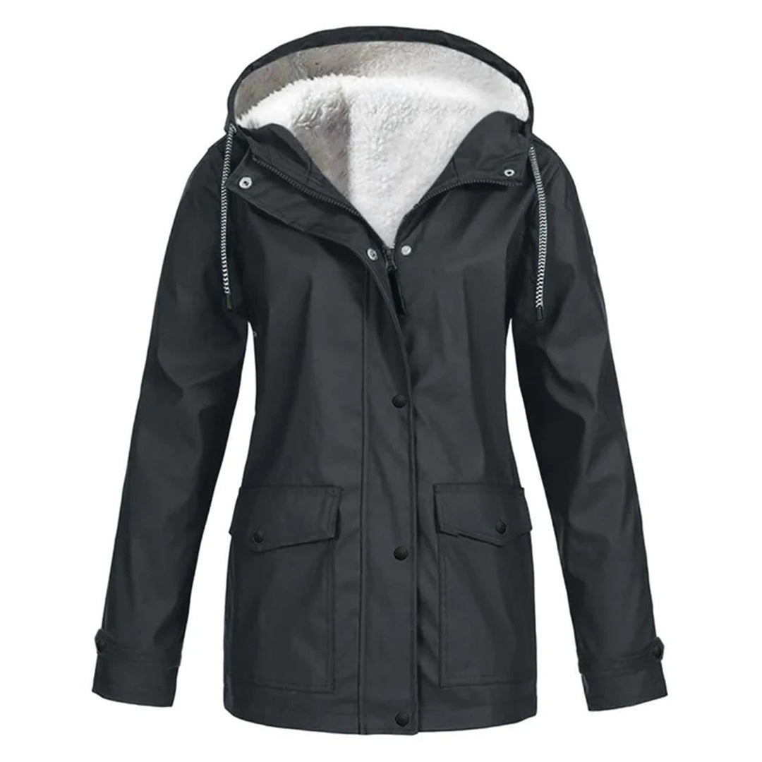 Women's Hooded Fleece-Lined Utility Jacket