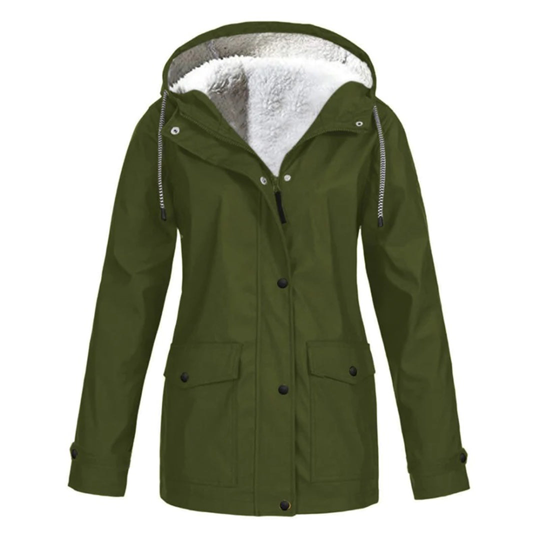 Women's Hooded Fleece-Lined Utility Jacket