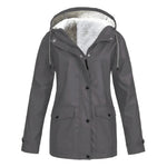 Women's Hooded Fleece-Lined Utility Jacket