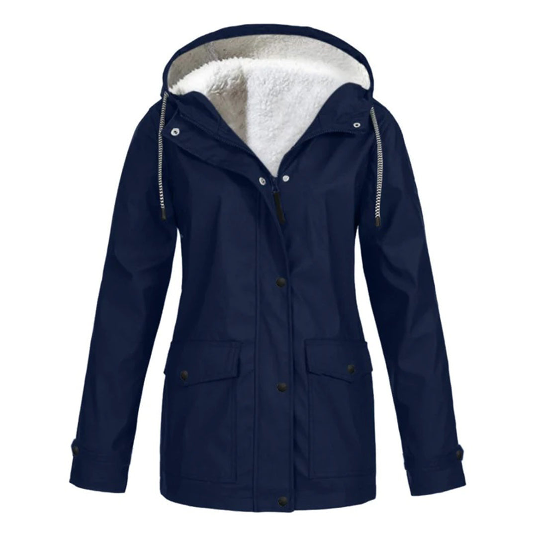 Women's Hooded Fleece-Lined Utility Jacket