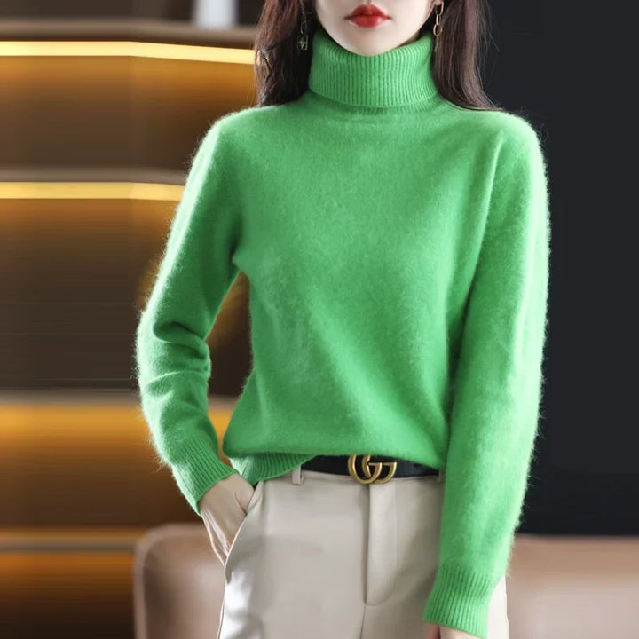 Women’s Turtleneck Sweater Soft Knit Slim Fit Top