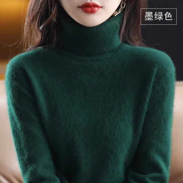 Women’s Turtleneck Sweater Soft Knit Slim Fit Top