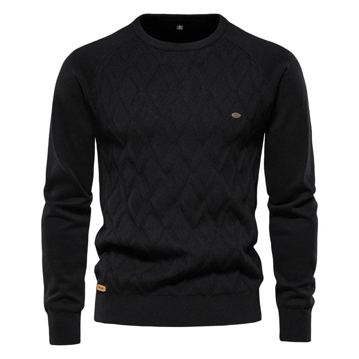 Theodor | Men's Sweater with Diamond Pattern
