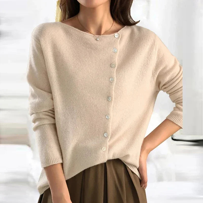 Women's Button Front V-Neck Knit Cardigan Sweater
