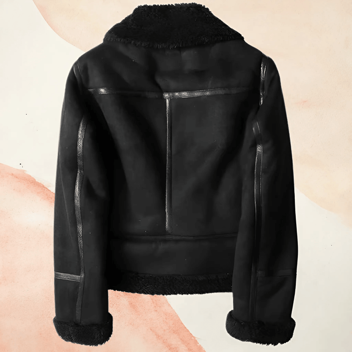 Warm Shearling Aviator Jacket Stylish