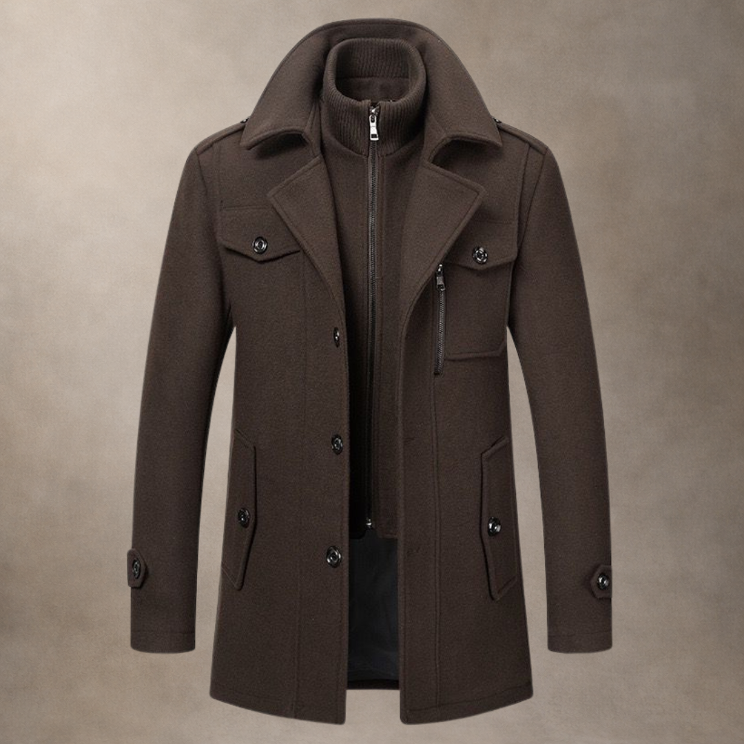 Adam | Layered Wool Coat