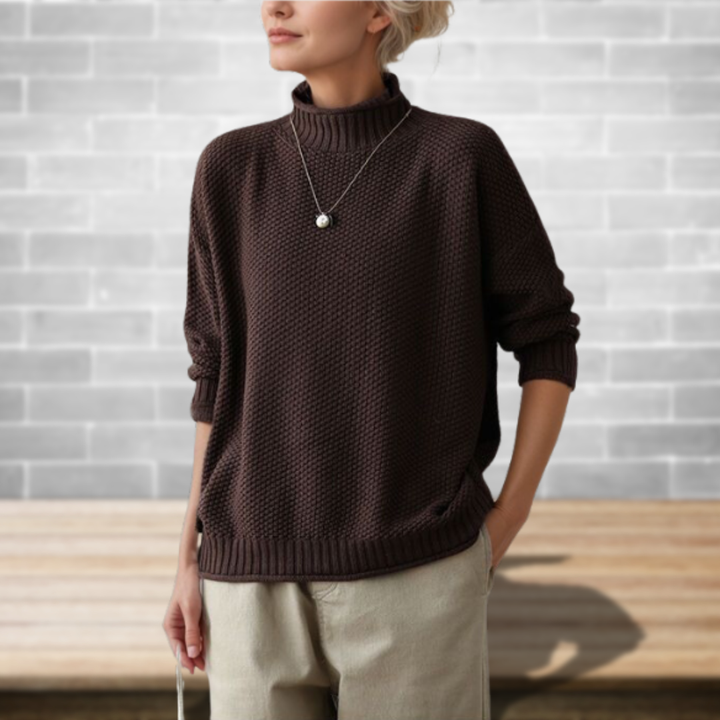 Patricia | Womens Merino Wool Knitted Turtleneck Jumper
