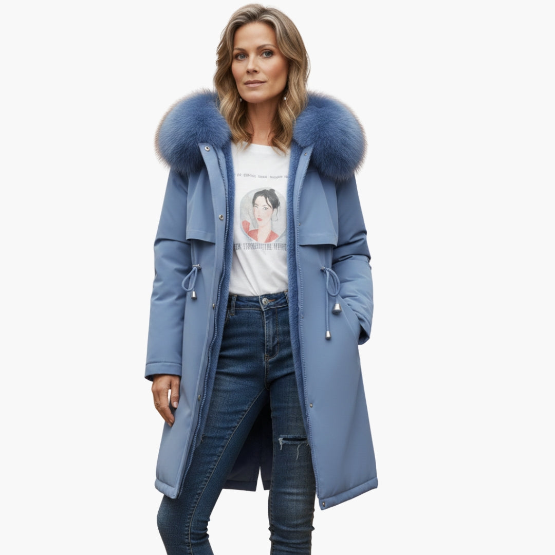 Women's Winter Jacket with Faux Fur Collar