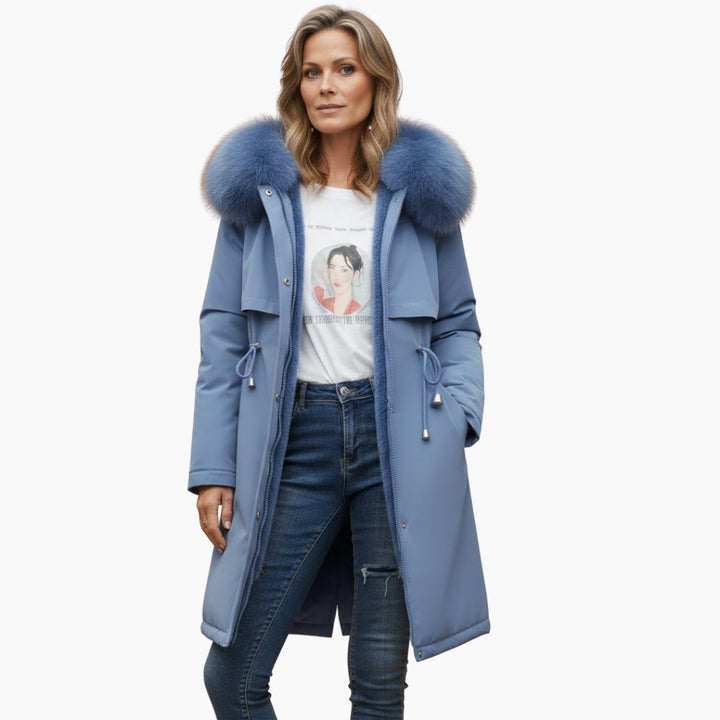 Women's Winter Jacket with Faux Fur Collar