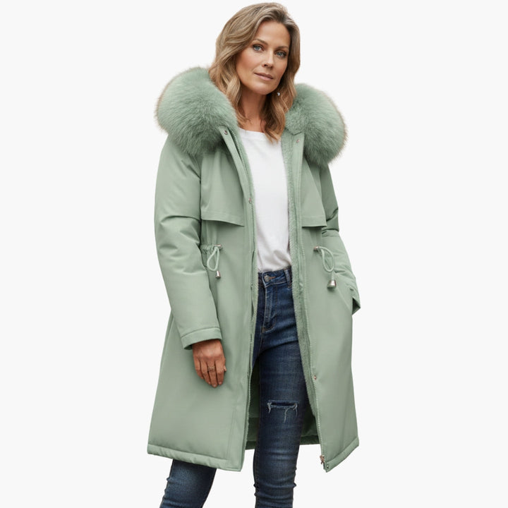 Women's Winter Jacket with Faux Fur Collar
