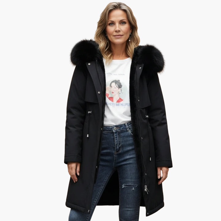 Women's Winter Jacket with Faux Fur Collar
