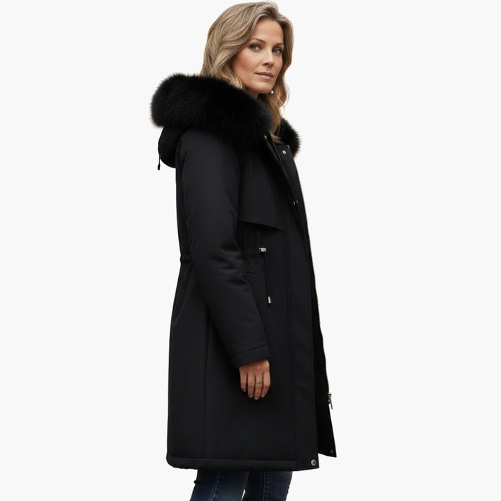 Women's Winter Jacket with Faux Fur Collar