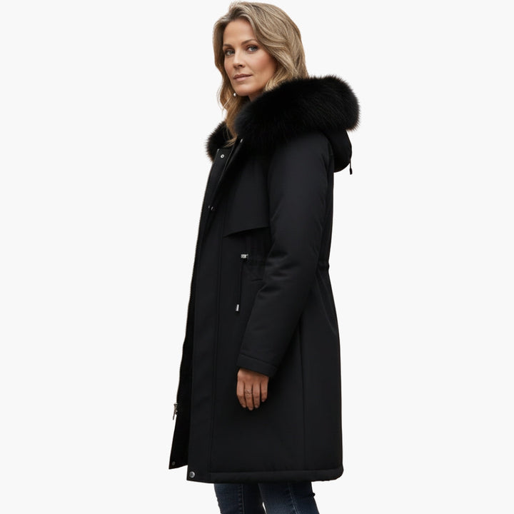 Women's Winter Jacket with Faux Fur Collar