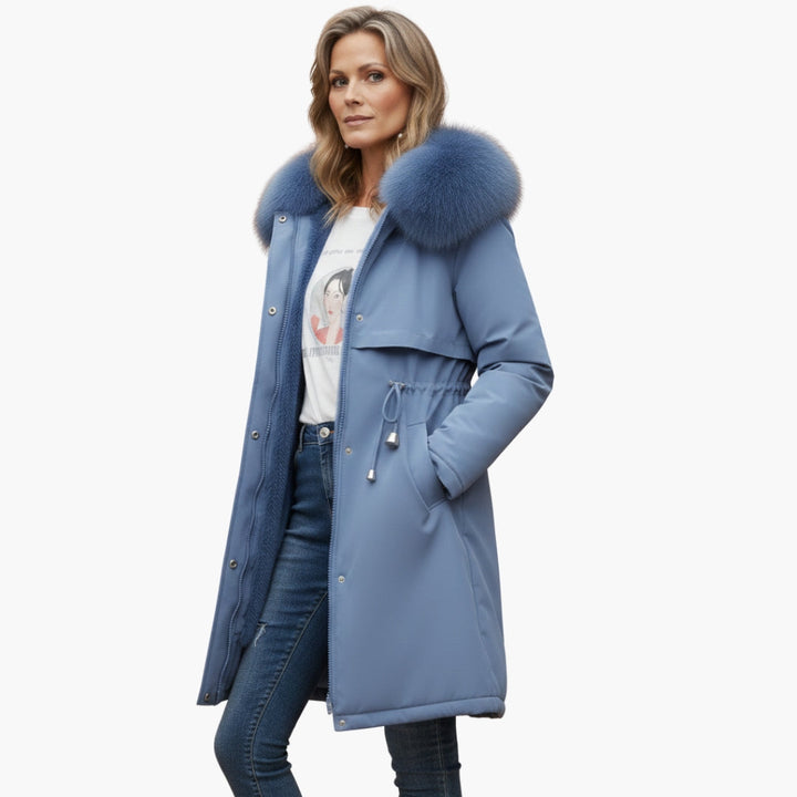 Women's Winter Jacket with Faux Fur Collar