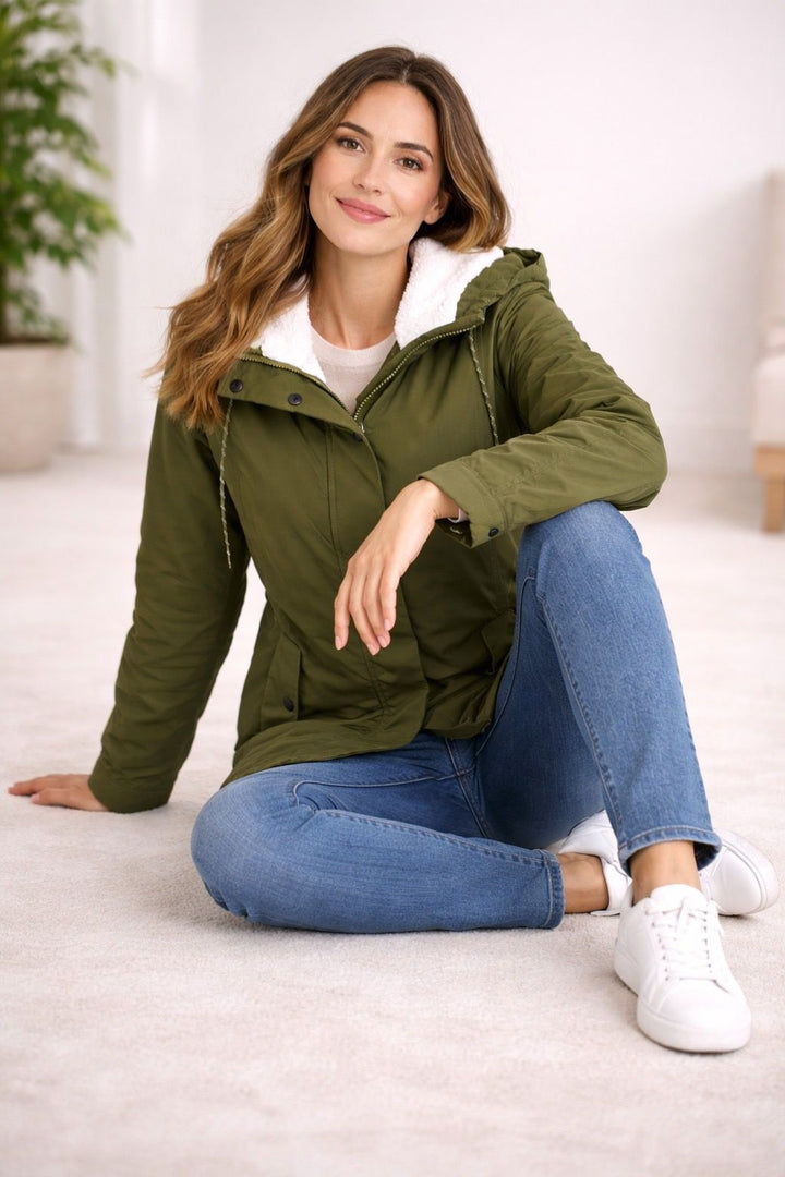 Women's Long Hooded Winter Jacket with Full Coverage Design