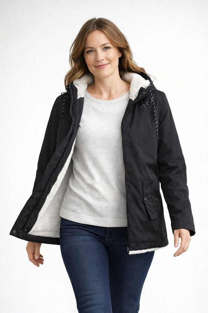 Women's Winter Jacket with Hood & Fleece Lining