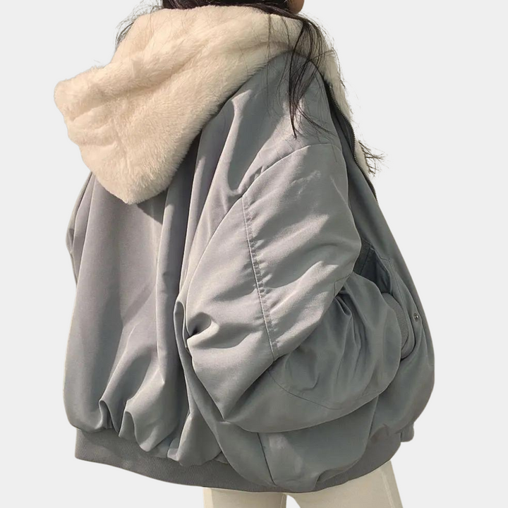 Women’s Oversized Hooded Jacket Cozy Winter Outerwear