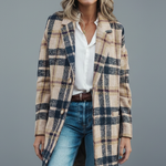 Women’s Long Coat with Buttons and Lapel