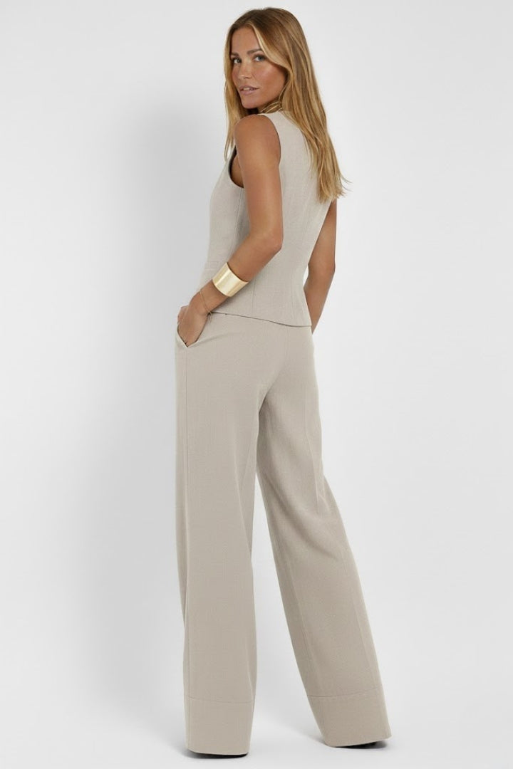 Women’s Two Piece Outfit V Neck Waistcoat