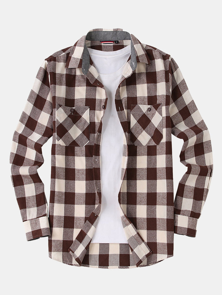Flannel Plaid Button Up Shirt