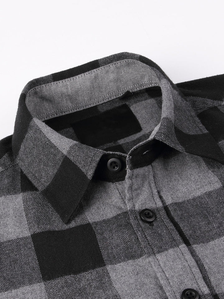Flannel Plaid Button Up Shirt