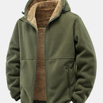 Teddy Lined Polar Fleece Hooded Jacket