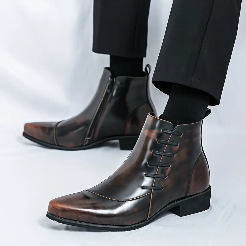 Samuel Thatcher Leather Dress Boots