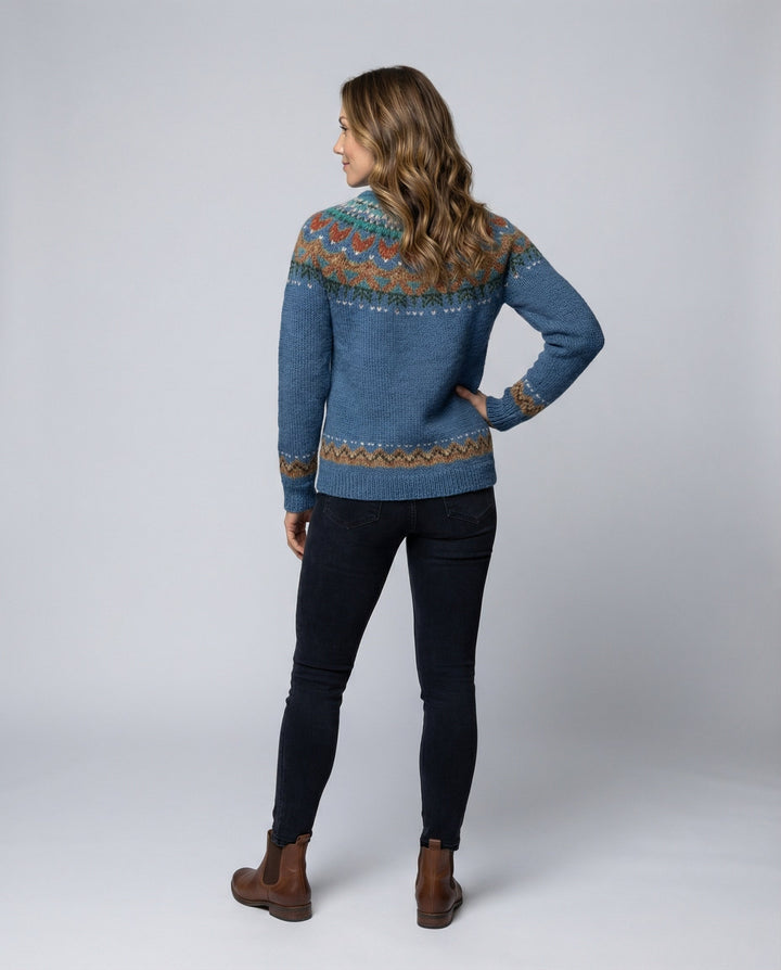 Women's Vintage Icelandic Knit Sweater