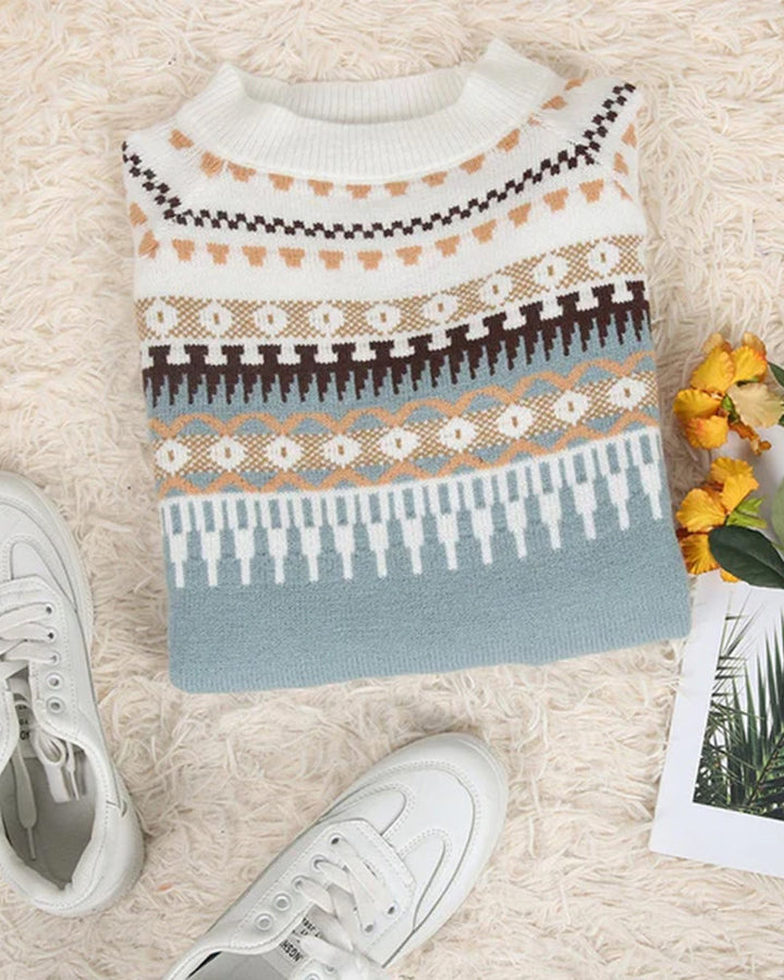 Women's Nordic Fair Isle Knit Sweater