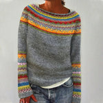 Women’s Relaxed Fit Nordic Pattern Knit Sweater