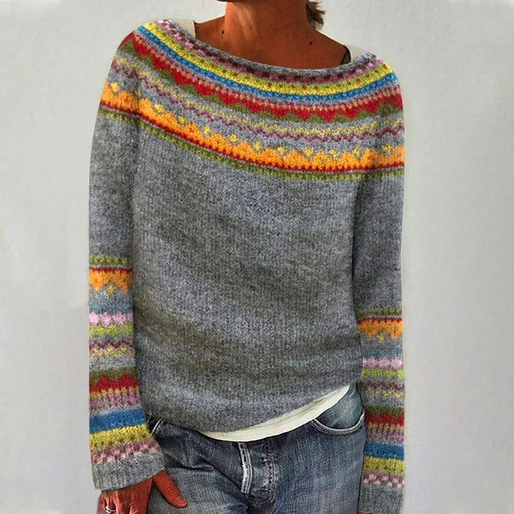 Women’s Elegant Crew Neck Knit Sweater