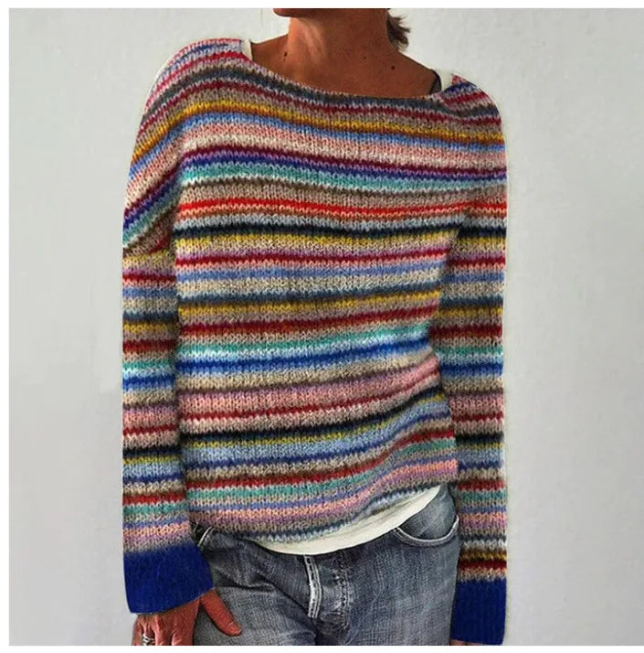 Women’s Relaxed Fit Nordic Pattern Knit Sweater
