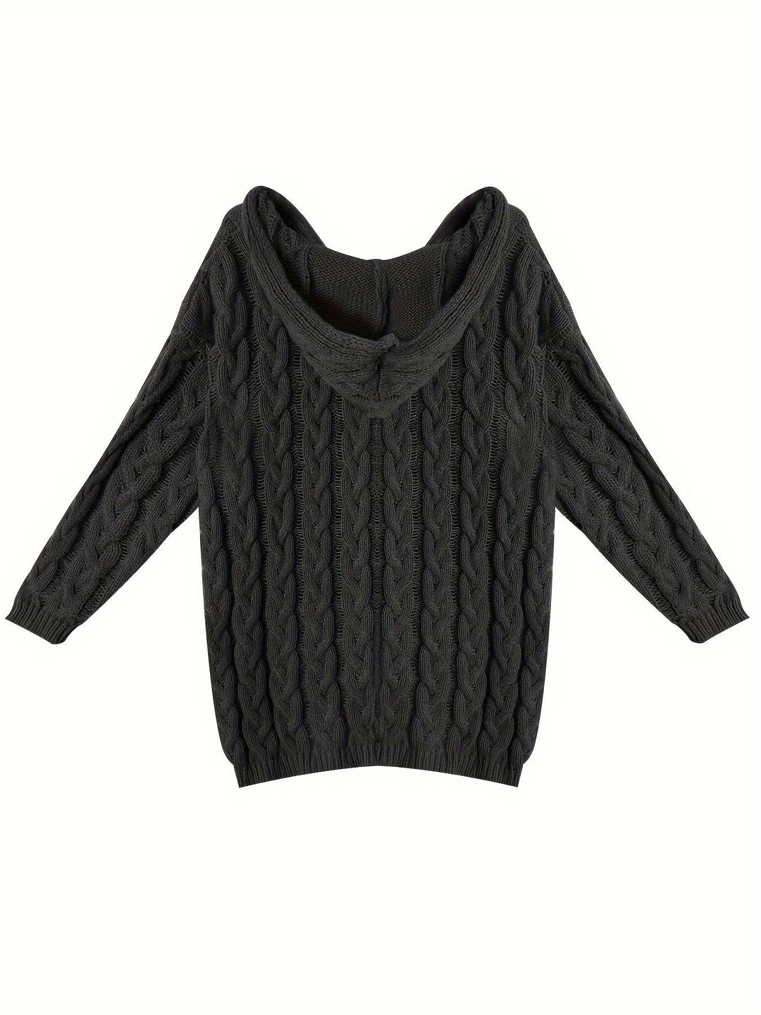 Women's Cable-Knit V-Neck Relaxed Sweater