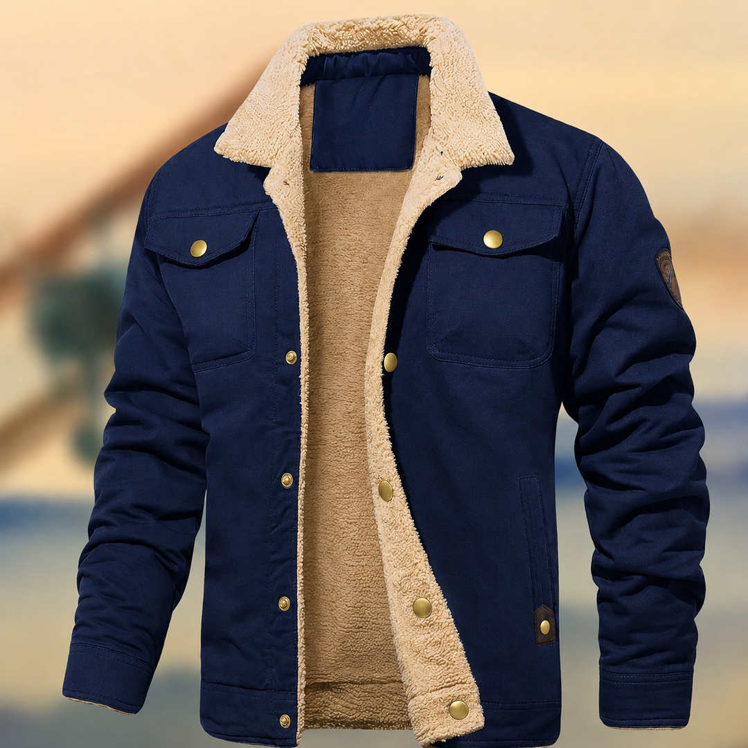 Cedric | Men's Sherpa Collar Button-Down Jacket