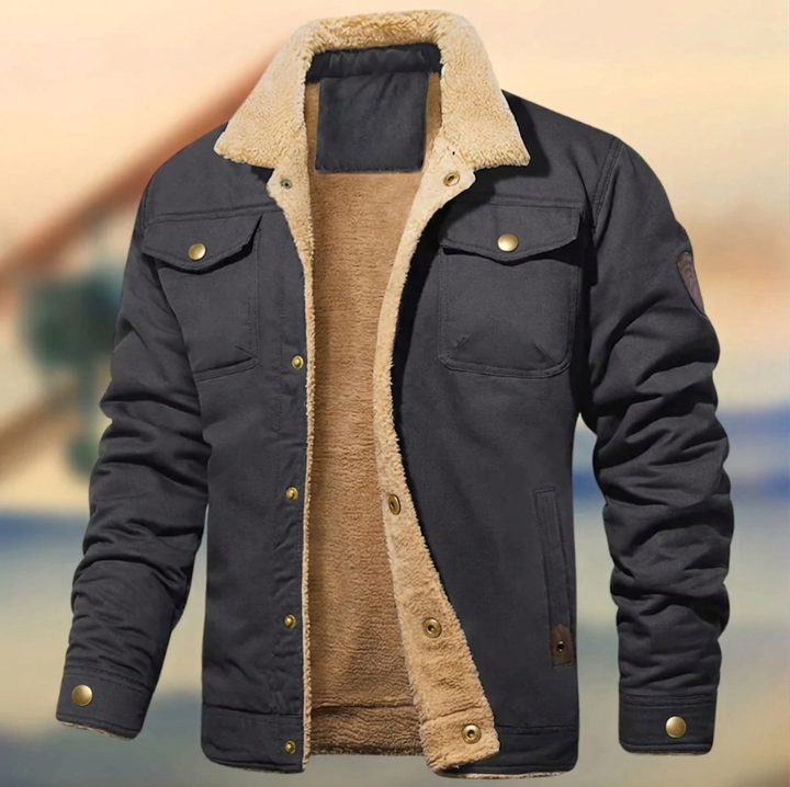 Cedric | Men's Sherpa Collar Button-Down Jacket
