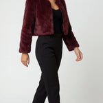 Emmy | Faux Fur Cropped Shrug Jacket for Women