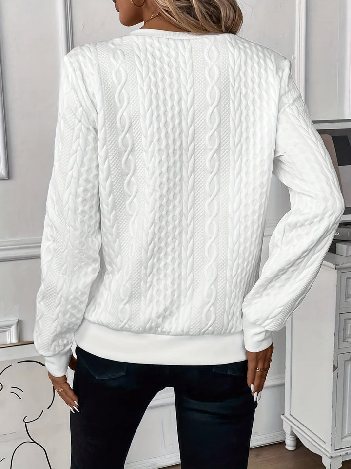 Women's Long Sleeve Zipper Sweater Loose Fit