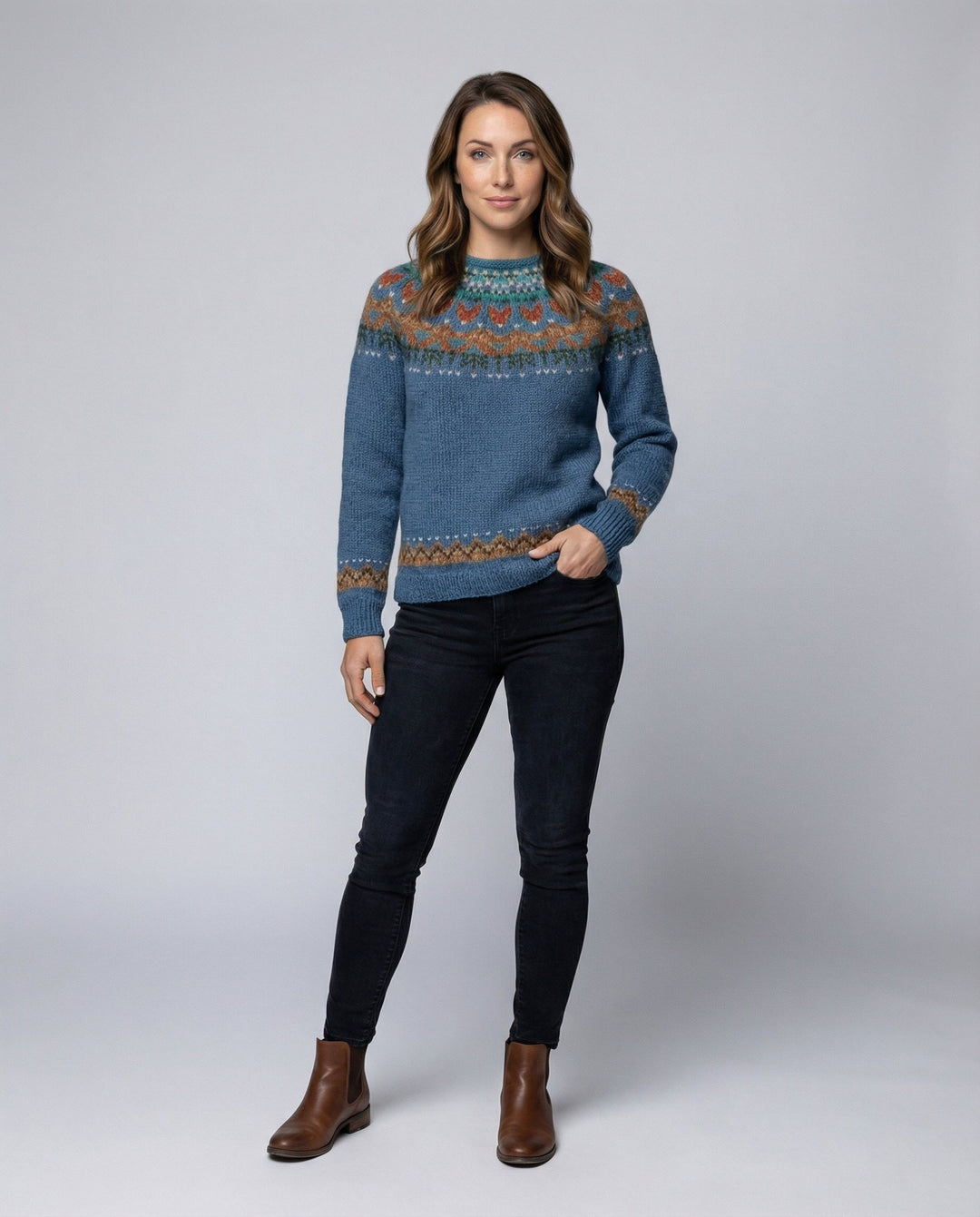 Women's Nordic Fair Isle Knit Sweater