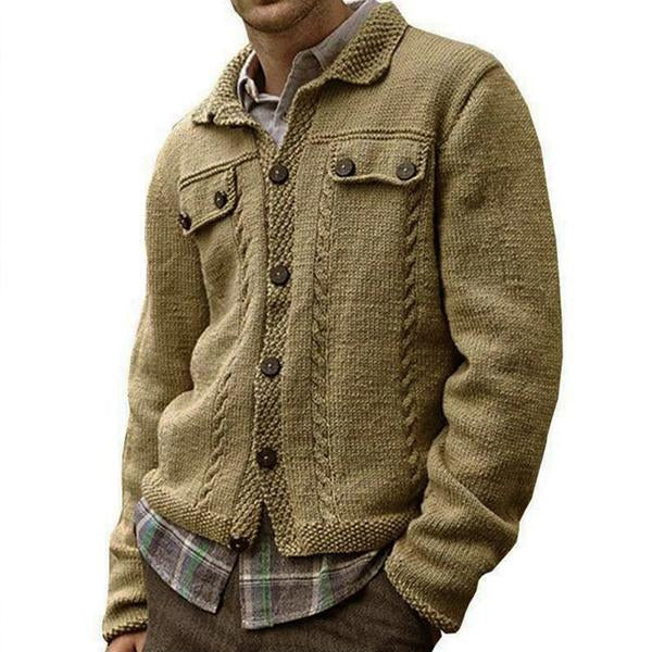 Blake | Men's Lapel Single Breasted Knit Jumper Jacket