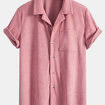 Short Sleeve Corduroy Cuban Shirt
