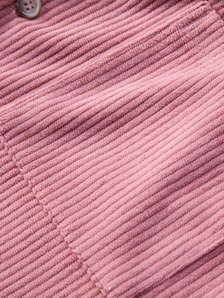 Short Sleeve Corduroy Cuban Shirt