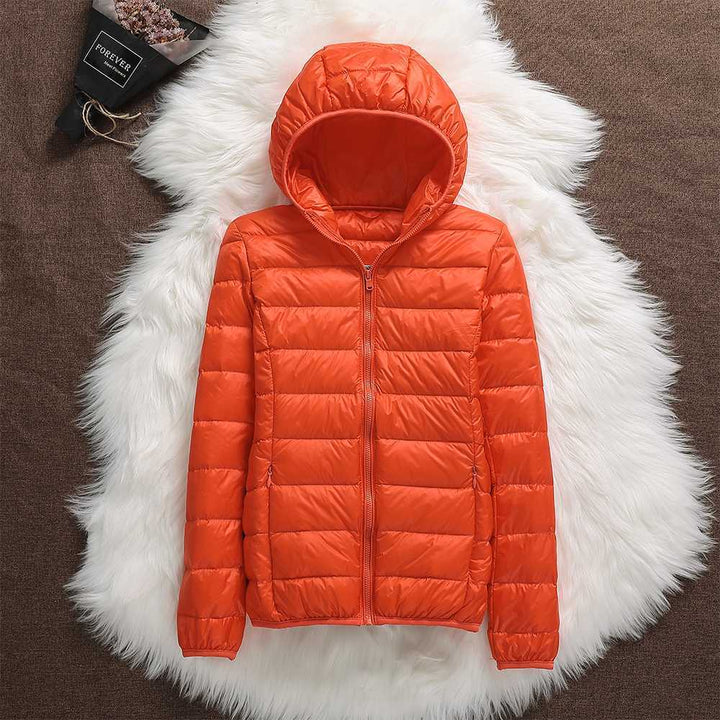 Women's Hooded Puffer Zip-Up Outdoor Jacket