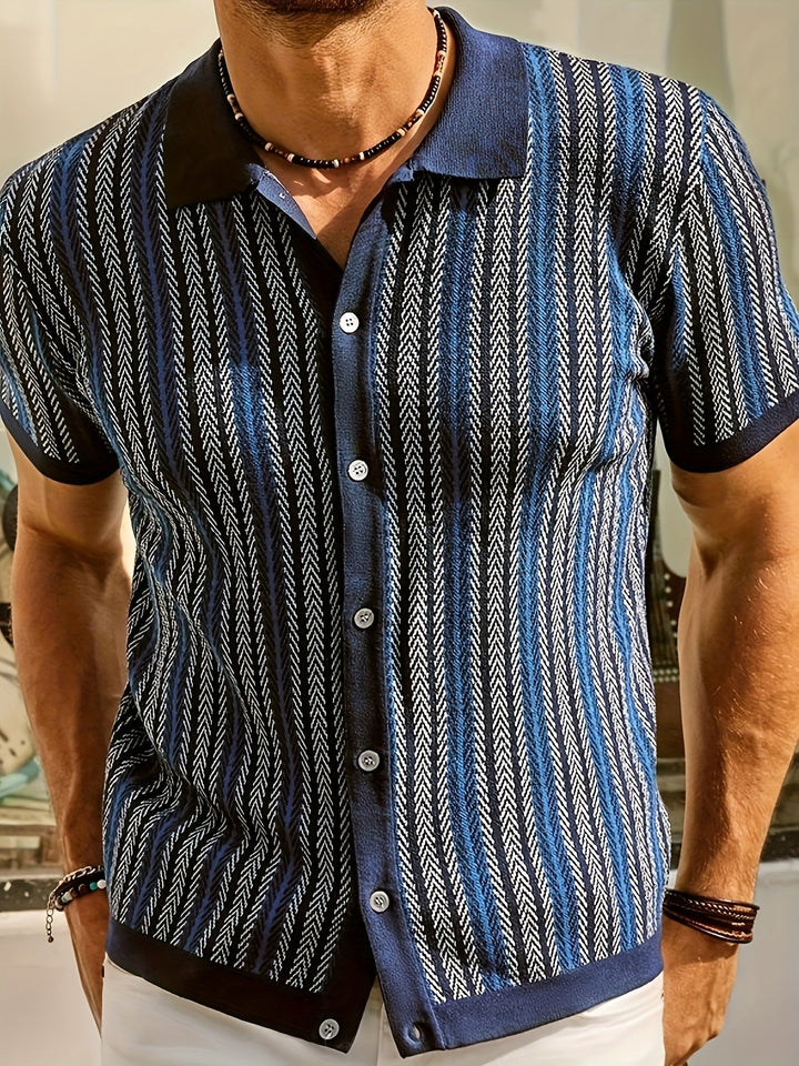 Gerard Casual Jacquard Striped Shirt