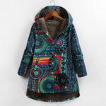 Women's Vintage Patchwork Jacket with Fleece