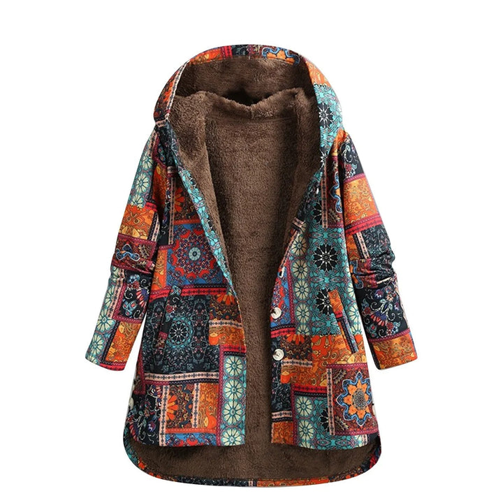 Women's Vintage Patchwork Jacket with Fleece