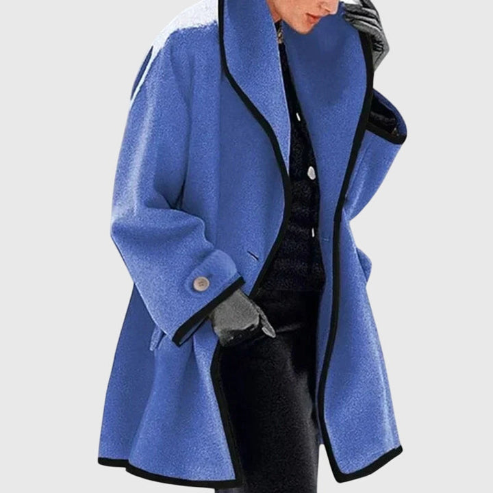 Women's Longline Tailored Coat with Shawl Collar