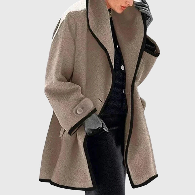 Women's Longline Tailored Coat with Shawl Collar
