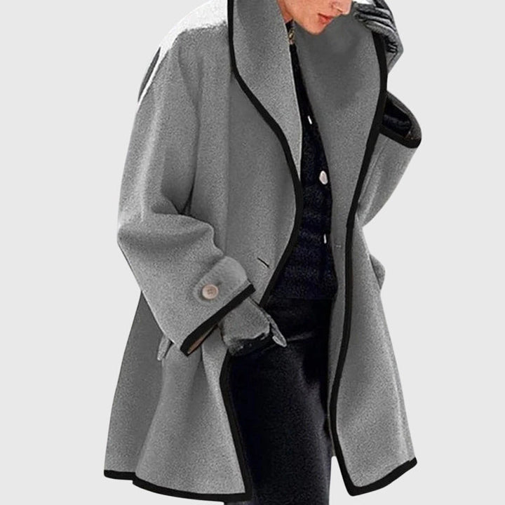 Women's Longline Tailored Coat with Shawl Collar