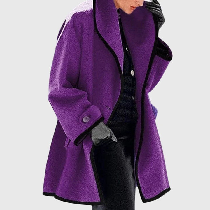 Women's Longline Tailored Coat with Shawl Collar
