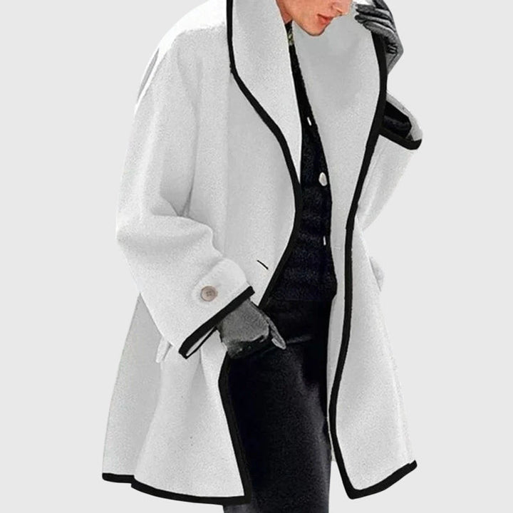 Women's Longline Tailored Coat with Shawl Collar